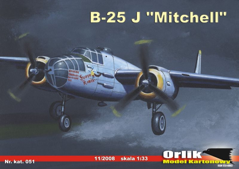 Nr. 51 Samolot B25 J "Mitchell" Wydawnictwo Orlik